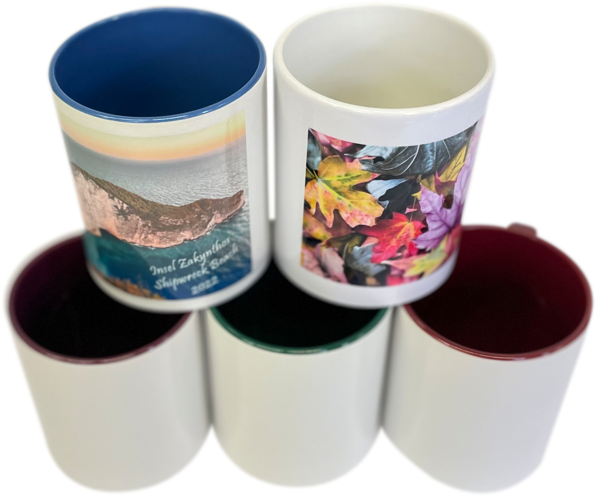 Bunte Tasse mit Druck